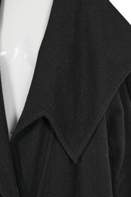 Lot 85 - A Comme des Garçons black wool coat, probably ‘Gloves, Skirts, Quilted Big Coats’ collection, Autumn-Winter 1983-84