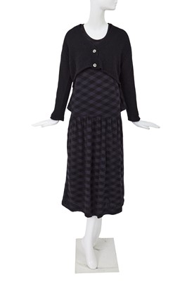 Lot 90 - A Comme des Garçons black and grey wool ensemble, circa 1984