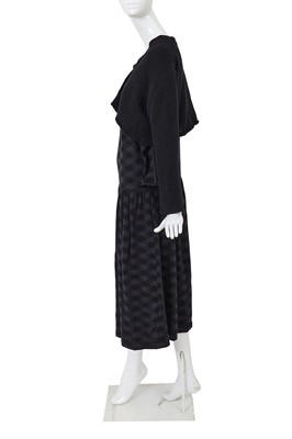 Lot 90 - A Comme des Garçons black and grey wool ensemble, circa 1984