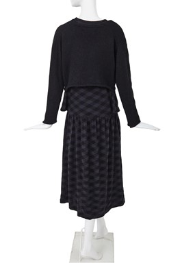 Lot 90 - A Comme des Garçons black and grey wool ensemble, circa 1984