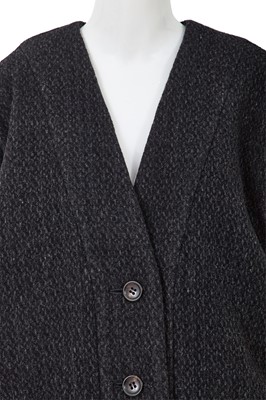 Lot 65 - A Comme des Garçons speckled grey wool jacket, ‘Holes’ collection, Autumn-Winter 1982-83