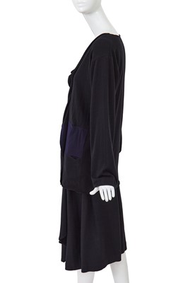 Lot 78 - A Comme des Garçons black wool ensemble, ‘Gloves, Skirts, Quilted Big Coats’ collection, Autumn-Winter 1983-84