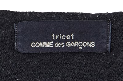 Lot 83 - A Comme des Garçons black wool double-layered top, probably ‘Gloves, Skirts, Quilted Big Coats’ collection, Autumn-Winter 1983-84