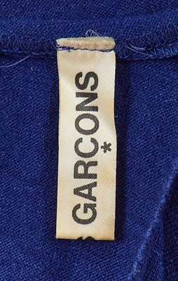 Lot 84 - Two Comme des Garçons blue wool tops, ‘Gloves, Skirts, Quilted Big Coats’ collection, Autumn-Winter 1983-84