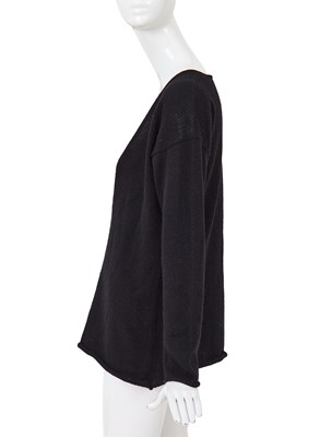 Lot 91 - A Comme des Garçons black knitted wool vareuse sweater, circa 1984