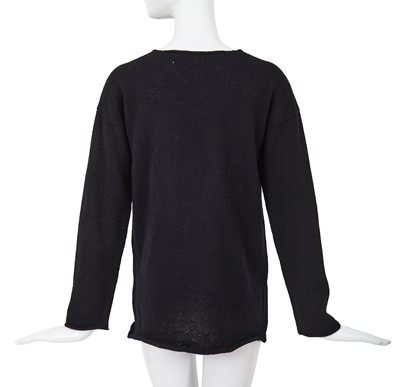 Lot 91 - A Comme des Garçons black knitted wool vareuse sweater, circa 1984