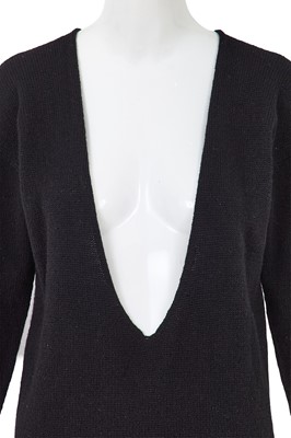 Lot 91 - A Comme des Garçons black knitted wool vareuse sweater, circa 1984