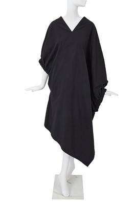 Lot 86 - A Comme des Garçons black cotton robe, ‘Round Rubber’ collection, Spring-Summer 1984