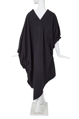 Lot 86 - A Comme des Garçons black cotton robe, ‘Round Rubber’ collection, Spring-Summer 1984