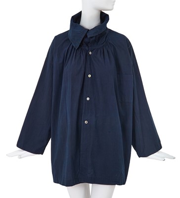 Lot 99 - A Comme des Garçons navy cotton blouse, circa 1985