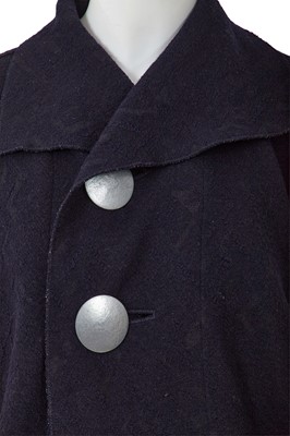 Lot 72 - A Comme des Garçons ink blue wool ensemble, circa 1983