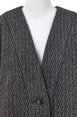 Lot 63 - A Comme des Garçons grey speckled wool jacket, ‘Holes’ collection, Autumn-Winter 1982-83