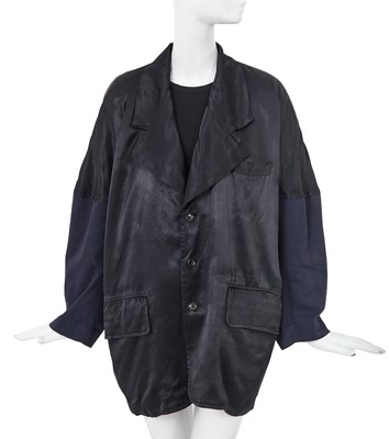 Lot 100 - A Comme des Garçons satin and cotton jacket, ‘Dots, Polyester Pleats’ collection, Autumn-Winter 1985-86