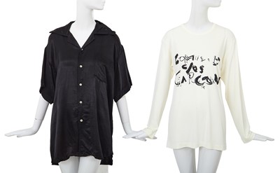 Lot 103 - Two Comme des Garçons tops, ‘Dots, Polyester Pleats’ collection, Autumn-Winter 1985-86
