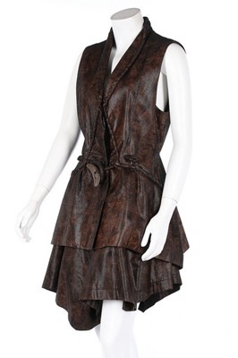 Lot 335 - An unusual Issey Miyake textured leather...