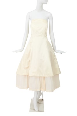Lot 128 - A Comme des Garçons white satin ball gown, ‘Red is Black’ collection, Autumn-Winter 1988-89