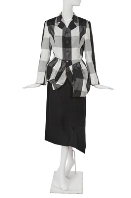 Lot 113 - A Comme des Garçons black and grey ensemble, ‘Bonding’ collection, Autumn-Winter 1986-87