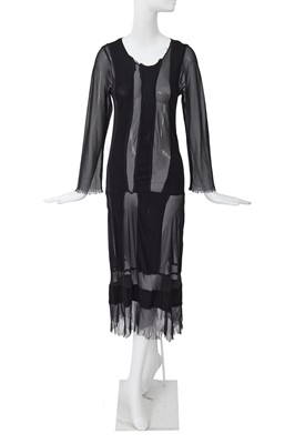 Lot 144 - A Comme des Garçons black chiffon and jersey dress, ‘Synergy’ collection, Autumn-Winter 1993-94