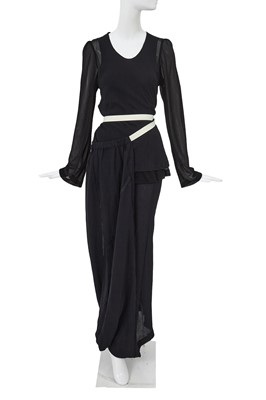 Lot 147 - A Comme des Garçons ink blue and black ensemble, ‘Eccentric’ collection, Spring-Summer 1994
