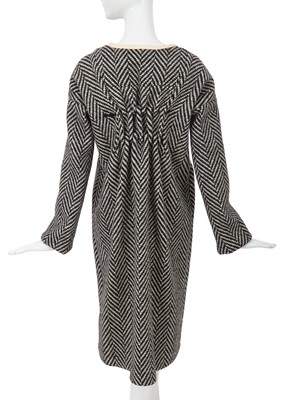 Lot 217 - A Junya Watanabe/Comme des Garçons black and white herringbone wool dress, Autumn-Winter 1996-97