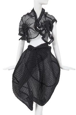 Lot 158 - A Comme des Garçons black polyester ensemble, ‘Body Meets Dress – Dress Meets Body’ collection, Spring-Summer 1997