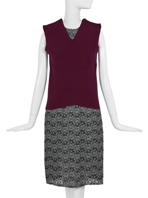 Lot 168 - A Comme des Garçons wool and lace dress, ‘New Essential’ collection, Spring-Summer 1999