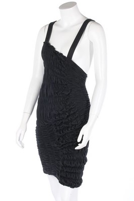 Lot 359 - A Comme des Garçons shirred wool jersey dress,...