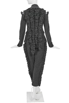 Lot 175 - A Comme des Garçons grey boiled wool suit, ‘Hard and Forceful (Energy)’ collection, Autumn-Winter 2000-01