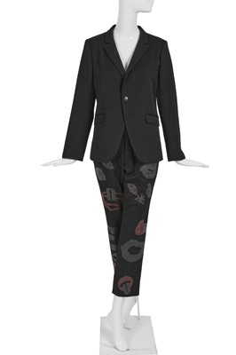 Lot 176 - A Comme des Garçons black gabardine suit, ‘Hard and Forceful (Energy)’ collection, Autumn-Winter 2000-01