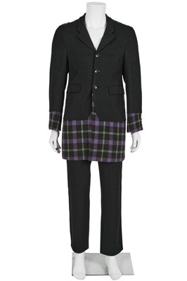 Lot 249 - A Comme des Garçons men's black and tartan wool-blend suit, Autumn-Winter 2000-01
