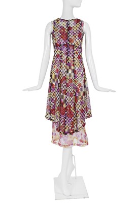 Lot 178 - A Comme des Garçons printed silk chiffon dress, ‘Optical Shock (Volume)’ collection, Spring-Summer 2001