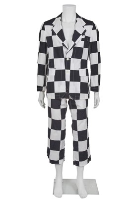 Lot 250 - A Comme des Garçons men's black and white checkerboard print cotton suit, Spring-Summer 2001