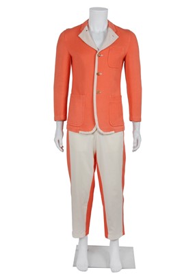 Lot 252 - A Comme des Garçons men's orange and white cotton suit, Spring-Summer 2002