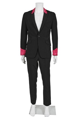 Lot 255 - A Comme des Garçons men's black and pink wool and satin suit, Spring-Summer 2005