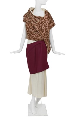 Lot 155 - A Comme des Garçons cotton, wool and velvet ensemble, ‘Flowering Clothes’ collection, Autumn-Winter 1996-97