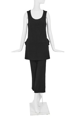 Lot 221 - A Junya Watanabe/Comme des Garçons black wool transformable dress/jumpsuit, Autumn-Winter 1996-97