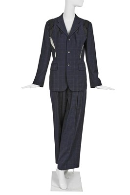 Lot 196 - A Comme des Garçons blue wool suit, ‘Persona’ collection, Autumn-Winter 2006-07