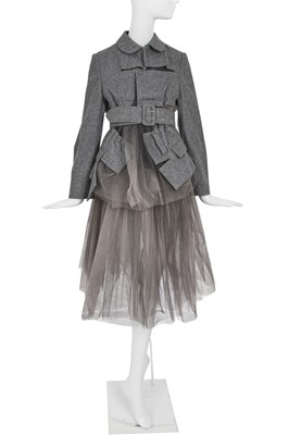 Lot 197 - A Comme des Garçons grey tulle and felted wool ensemble, ‘Cubisme’ collection, Spring-Summer 2007