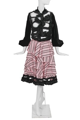 Lot 203 - A Comme des Garçons ruffled black and pink ensemble, ‘Bad Taste’ collection, Autumn-Winter 2008-09