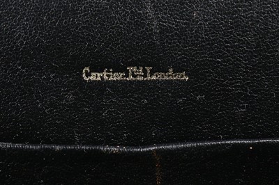 Lot 30 - A Cartier black crocodile handbag with 9ct...