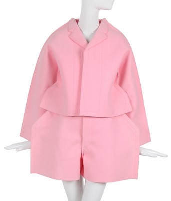 Lot 206 - A Comme des Garçons pink felt ensemble, ‘2 Dimensions’ collection, Autumn-Winter 2012-13