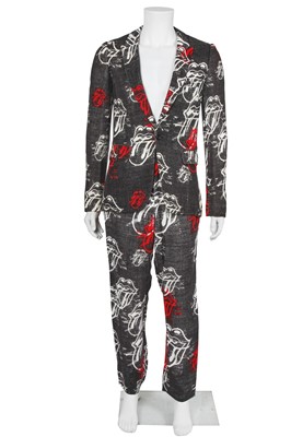 Lot 256 - A Comme des Garçons men's Rolling Stones print brushed rayon suit, Spring-Summer 2006
