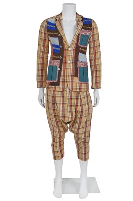 Lot 259 - A Comme des Garçons men's brown and red plaid cotton suit, Spring-Summer 2010