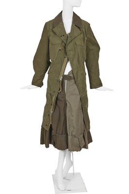 Lot 239 - A Junya Watanabe/Comme des Garçons army coat ensemble, Autumn-Winter 2006-07