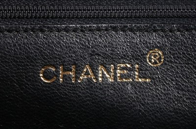 Lot 32 - A Chanel octagonal black alligator bag,...