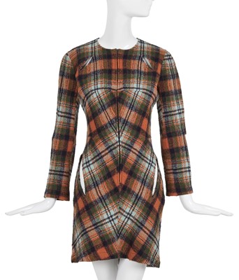 Lot 213 - A Junya Watanabe/Comme des Garçons slashed tartan wool dress, Spring-Summer 1996