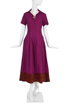 Lot 220 - A Junya Watanabe/Comme des Garçons purple wool dress, Spring-Summer 1997