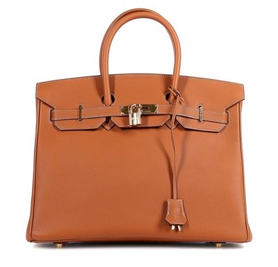 Lot 26 - An Hermès tan togo leather Birkin, 2003, blind...