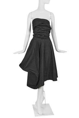 Lot 118 - A Comme des Garçons grey denim dress, ‘Young Chic, No Shoulder’ collection, Spring-Summer 1987