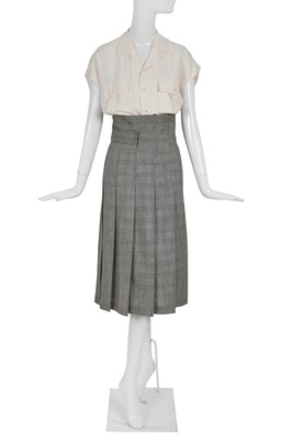 Lot 120 - A Comme des Garçons glen plaid wool skirt, ‘Young Chic, No Shoulder’ collection, Spring-Summer 1987